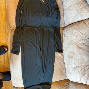 SHEIN Black Long Sleeve Dress